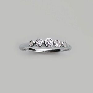 Sterling Silver CZ Bezel Ring
